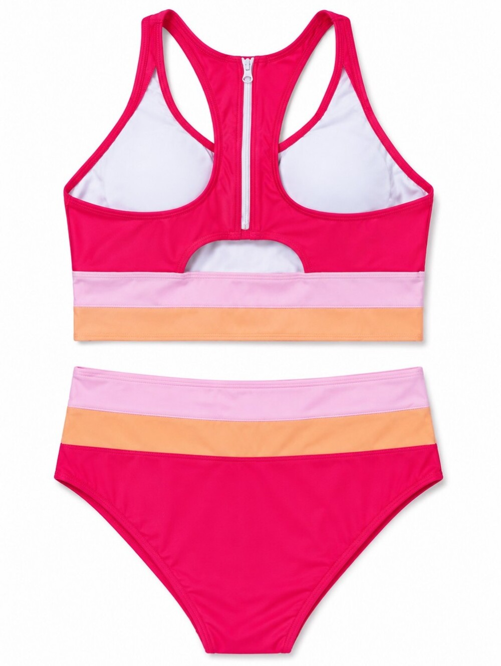 Colorblock Pink Two-Piece Bikini Set - Picture 3 of 3